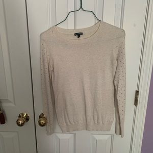 Cream Sweater with Gold Embellishment